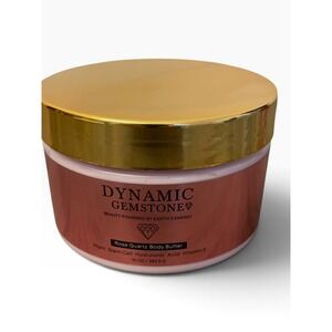 Dynamic Gemstone Rose Quartz Body Butter 10oz Hyaluronic Acid Vitamin E New